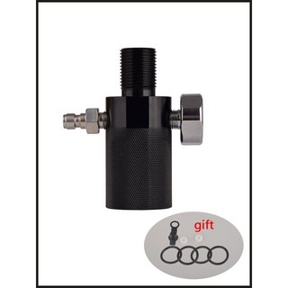 압력 에어 어댑터 실린더 피팅 릴리스 소다스트림 커넥터 조절기 CO2 게이지 밸브 가스 리필, 블랙, 1개