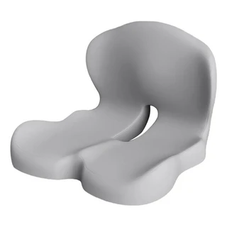 메모리폼 L자형 일체형 시트 쿠션 (요추 지지대 포함) 자동차 트럭 책상 게임용 의자용, 사무실 의자용 요추 지지 베개 - 자동차, 게임용 메모