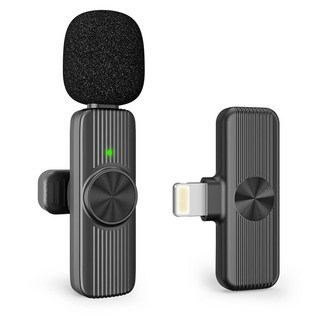 아이폰 녹음용 무선 라발리에 마이크 아이폰 오디오/비디오 녹화용 휴대용 클립온 마이크 콘텐츠 제작자 및 인플루언서 및 유튜브/틱톡을 위한 무선 라펠 라펠 마이크, 아이폰 녹음용 무선 라발리에 마이크, 아이폰 오디오/비