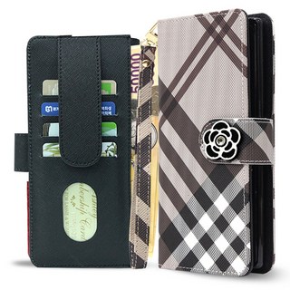 버킨체크MB 레더 지퍼 지갑형 다이어리 핸드폰케이스 + 손목 줄 스트랩 최신기종지원