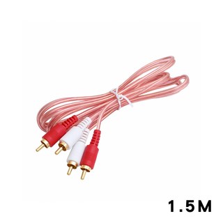 立體聲 梅花端子 音源線 音響 喇叭線 RCA AV端子 紅白線, 1.5米屏蔽版, 1個