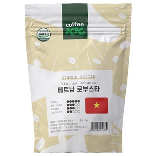 베트남 로부스타 G1 1kg/원두커피/당일 로스팅/홀빈, 1kg, 1개, 홀빈(분쇄안함)