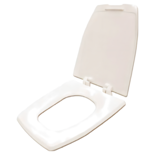阿爾卑斯馬桶蓋 單體方型通用型 牙色/白色, 牙色, 1個