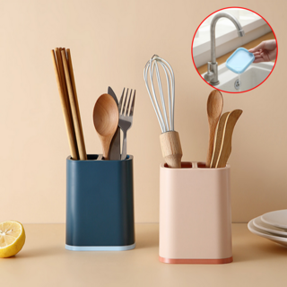 바겐플래닛 모던 물빠짐 수저통 자취생 심플 숟가락통, 1개