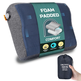 쓰리픽스 백패킹 캠핑 에어 베개, 1개, 그레이