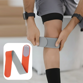 런닝 테니스 운동용 편안한 고탄력 슬개골 무릎 보호대, 그레이, 1개