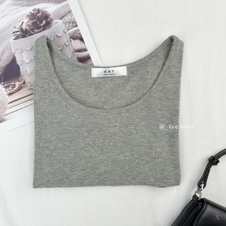 Fee現貨11色 正韓圓領短版正肩上衣 圓領t恤 素面t恤 短版上衣 韓系穿搭