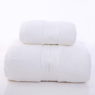 500克純棉浴巾 飯店級加厚大浴巾 刺繡男女美容院批發, 飯店絲緞浴巾-白色,80*160（800公克）, 1個
