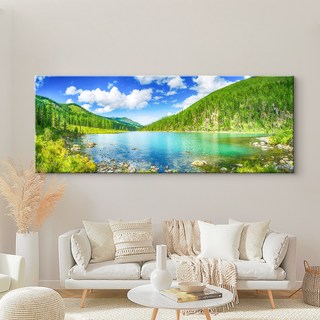 더 아트컴퍼니 세계 여행 명소 도시 인테리어 해외 국내 풍경 사진 거실 풍수 그림 캔버스 와이드 액자 74종 (1-50번), 15. 알타이 산맥의 호수