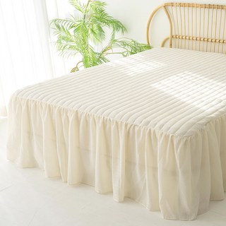 여름 냉감 시어서커 모기차단 프릴 베드스커트