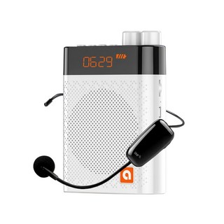 2.4G無線耳麥教學擴音機 大音量防嘯叫 3000mAh 3吋喇叭, 白色, 1個, K7