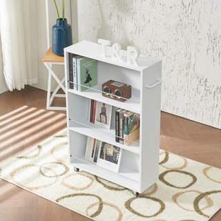 데코라인 토드 슬라이딩 틈새 수납장 낮은형 200, 화이트