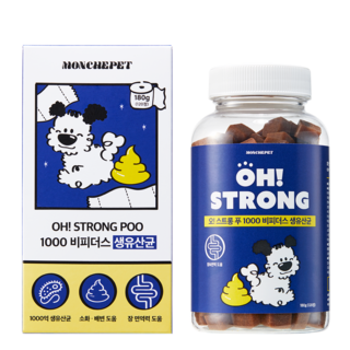 대용량/동물병원 입점 몽셰펫 강아지 생유산균 영양제 180g, 1개, 장건강/유산균, 120정