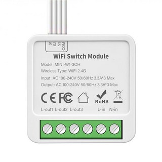 투야 와이파이 지그비 미니 스마트 스위치 라이프용 양방향 제어 지지대 알렉사 구글 홈 얀덱스 16A 1 2 3/, 1개