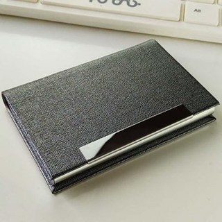 名片夾名片盒 名片夾男士商務大容量男女時尚不鏽鋼名片盒年會禮物送朋友送同事, 1個, 銀色 5B銀（此選項不刻字）, 銀色 5B銀（此選項不刻字）