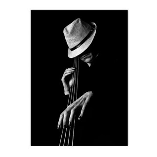 흑백 포스터 밴드 기타 재즈 음악 캔버스 그림 빈티지 아트 프린트 북유럽 벽 사진 침실 홈 장식, A. 20x30cm no frame, 5. 3, 1개