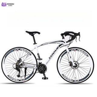 公路自行車 變速自行車 24吋公路車 實心胎 公路腳踏車, 27速60刀圈-白藍,實心胎, 1個