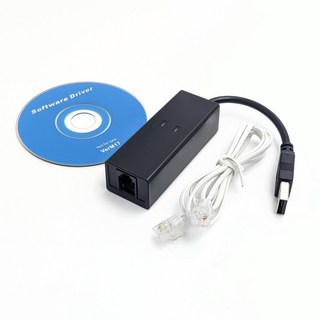 56K USB 外接式 電腦網路傳真數據盒 支援 Win11/10/8/7, 1個, 單口