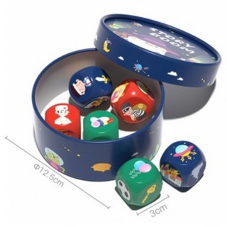 故事大爆炸 益智桌遊 木製玩具 兒童腦力訓練 想像力 語言表達 說故事 玩具, 1個, 彩盒（紙盒內印染痕跡屬於正常現象）