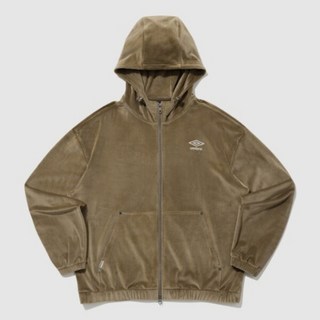 [엄브로] M 후드집업 LQC UP423CFTN7-MBR 코듀로이 스판 기모 후드 집업 브라운