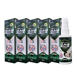 동국제약 모스넷 프로액 모기진드기 기피제, 5개, 1개입, 60ml