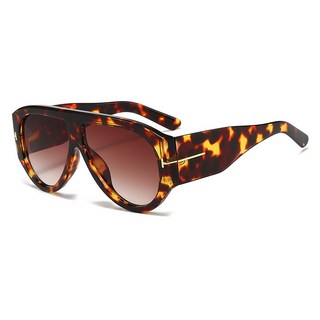 大框太陽鏡歐美高級感飛行員眼鏡網紅個性復古防紫外線墨鏡女, 1個, 如圖