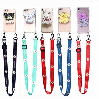 갤럭시A8스타 (G885) 핸드폰 케이스 목걸이줄 + 반짝 반짝 그립톡 + 투명 방탄 젤리 세트