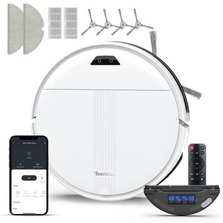 2026년형 틴도우 물걸레 로봇청소기+물걸레 패드*2+필터*2+사이드 브러시*4+1년보증 T12S, 화이트