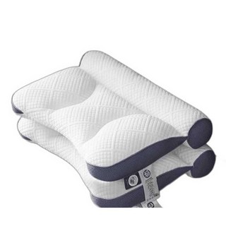 견인 목편한 베개 케어 제품 경추 배게, 1개, 회색 낮은 베개 (2개)