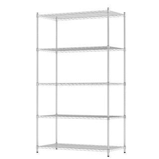 【KIWISH奇意】120x46x180H五層置物架 (兩色) 五層架 防鏽耐用 鐵架 層架 收納架 鐵力士架 電器架 波浪架 免工具, 星空銀, 5層