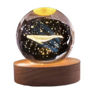 附發光底座 女友生日禮物, 03.太陽系-水晶球造型小夜燈