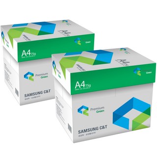 삼성 복사용지 그린 A4 75g 2Box 5000매, 1박스