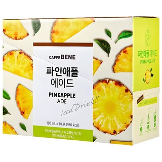 CAFFE BENE 咖啡伴 袋裝鳳梨氣泡飲, 190ml, 10入