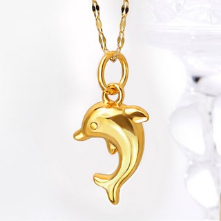 주리에떼 14K/18K 체인+24K 펜던트 여성 데일리 벨라돌핀 행운의 돌고래 목걸이