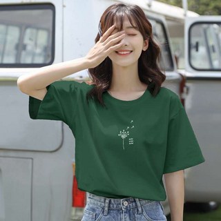 여성용 반팔티셔츠 민들레 홀씨 심플 여름티