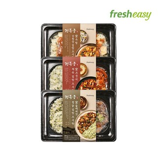 경복궁 한식 냉동 도시락 3종 3팩 맛보기 SET(찜닭+오징어제육+우렁강된장), 1세트, 250g, 1세트