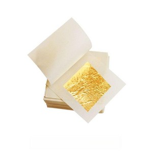 순금 금박지 불상 24k 시트 미술용 붙이는 장식 100장, 1개, 24K 진짜 금박 5cm 100장