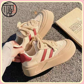 複古德訓鞋女2024新款鞦季爆款增高鞋百搭闆鞋休閒輕便運動鞋