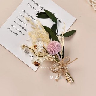 幹花墻面裝飾牆上掛件，高級感真花鬆果樹枝植物標本，背景牆墻飾貼墻, F-03