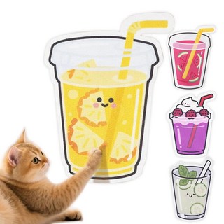 NUTRIVIO 고양이 장난감 리필 평판 부착형 수직 고양이스크래쳐 장난감, 1개, 페플