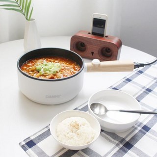 단미 라면포트 프라이팬 멀티쿠커 전기냄비 샤브샤브 전골냄비 1.2L EK04, EK04 화이트
