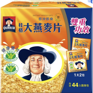 COSTCO 好市多 桂格 即食大燕麥片隨身包 即沖即食 雙效認證 37.5克, 1箱
