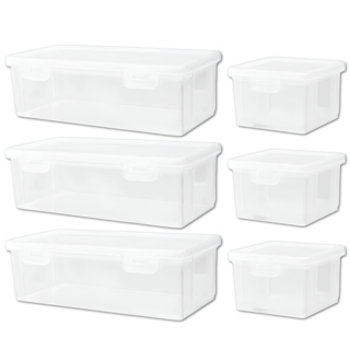 펴나나다 3+3 다용도 수납 정리 케이스, 투명, 1세트