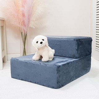 8 DECO 폴딩 2단 펫스텝 모음_cfolding, 패브릭 블루