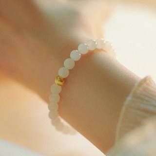 티큐 재물 금전 소원성취 행운의 골드 볼 백마노 옥 팔찌 A2030