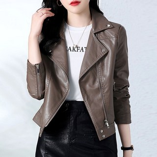女士夾克 皮衣外套 海寧仿真皮皮衣女2024年爆款春季短款時尚氣質洋氣軟皮皮衣外套女