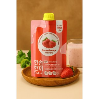 Renew Phy 韓國巧克力代餐奶昔五入，全新栗子拿鐵口味，健康美味輕鬆享瘦, 1個, 草莓 5 入