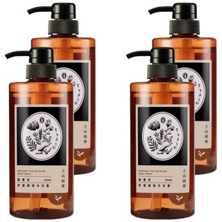 tsaio 上山採藥 國寶茶舒緩調理沐浴露 600ml 添加國寶茶萃取 搭配 芍藥 及 酵母, 4瓶
