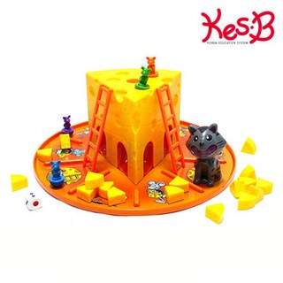 CO 보드게임 치즈 모으기 쥐 고양이 재미있는 캠핑 놀이 게임 어린이 조각 모으기 장난감 완구 어린이집 유치원 생일 선물 집중력 향상 어린이 교육 장난감 유아 교구 마니또 선물, 1개