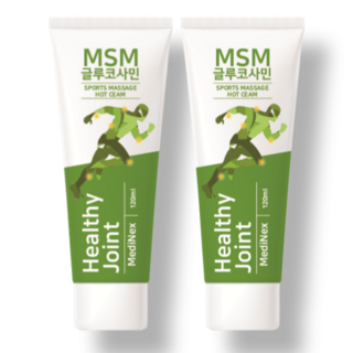마켓정감 관절 근육 바르는 스포츠 마사지 크림 로션 msm 글루코사민 멘솔, 120ml, 2개
